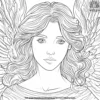 Serene Angel Face Coloring Pages