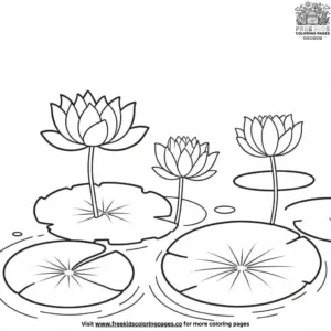 Serene Lotus Pond Coloring Pages