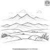 Serene Mountain Plateau Coloring Pages