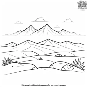 Serene Mountain Plateau Coloring Pages