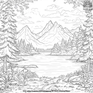 Serenity in nature coloring pages