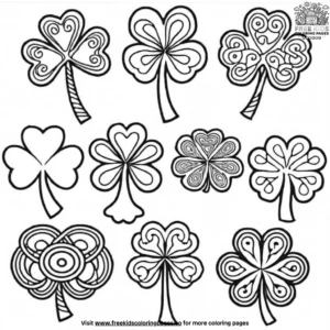 Shamrock Decor Coloring Pages