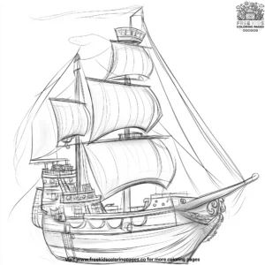 Ship Mean and Lean Coloring Pages