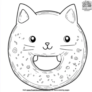 Silly Animal Donut Friends Coloring Pages