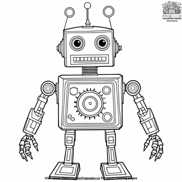 Silly robots coloring pages