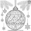 Simple Bauble Coloring Pages