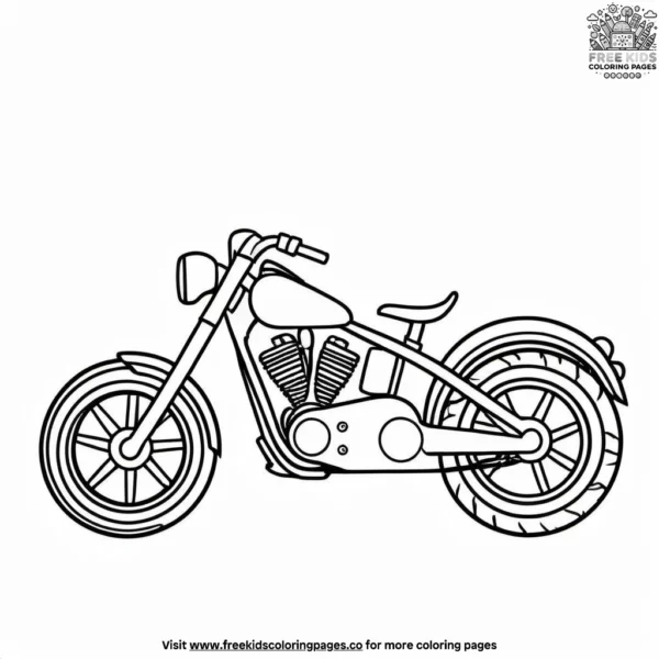 Simple bicycle outline coloring pages