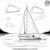 Simple Sailboat Coloring Pages