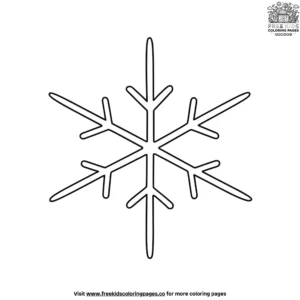 Simple snowflake coloring pages