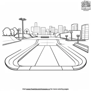 Skate Park Coloring Pages