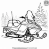 Ski Patrol Snowmobile Coloring Pages