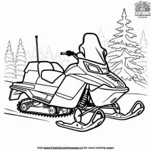 Ski patrol snowmobile coloring pages