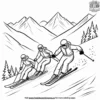 Ski Slopes Coloring Pages