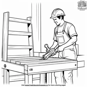 Skilled Carpenter Coloring Pages