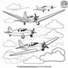 Sky Adventure Planes Coloring Pages