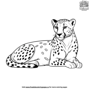 Sleepy Cheetah Coloring Pages