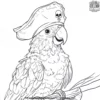 Sneaky Pirate Parrots Coloring Pages