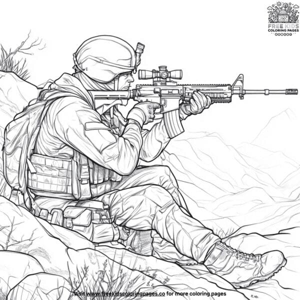 Sniper coloring pages