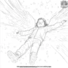 Snow Angels in December Coloring Pages