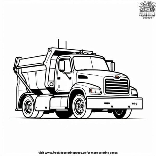 Snow plow truck coloring pages