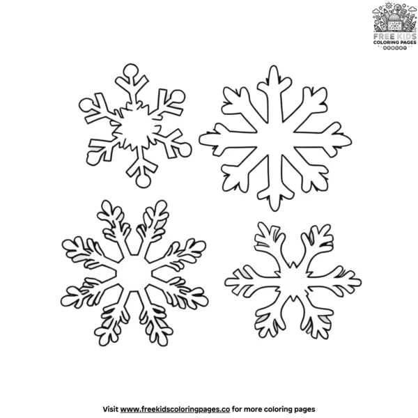 Snowflake bouquet coloring pages