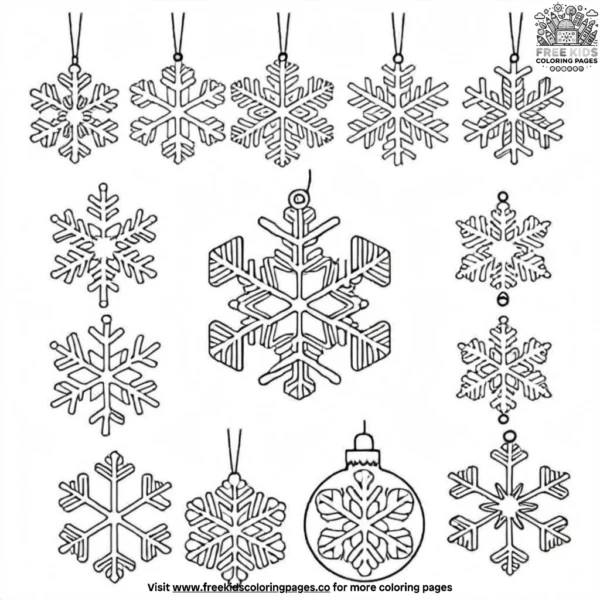 Snowflake decor coloring pages