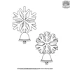 Snowflake and Bells Coloring Pages