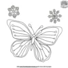 Snowflake and Butterfly Coloring Pages