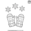 Snowflake and Mittens Coloring Pages