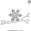 Snowflake on a Tree Coloring Pages