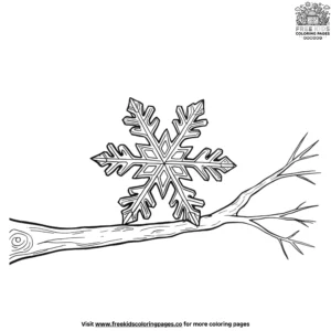 Snowflake on a tree coloring pages