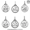 Snowglobe Ornament Coloring Pages