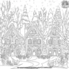 Snowy Day Gingerbread House Coloring Pages