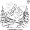 Snowy Mountain Coloring Pages