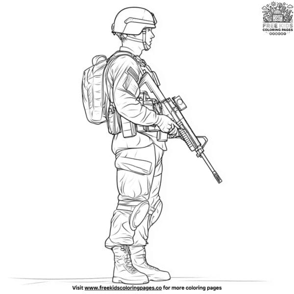 Soldier coloring pages