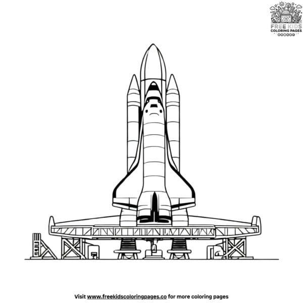 Space shuttle launch coloring pages