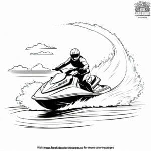 Speedy Jet Ski Coloring Pages