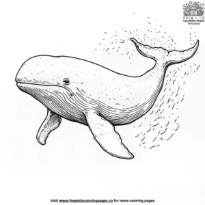 Sperm Whale Dive Coloring Pages