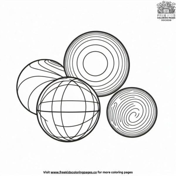 Sphere bounce coloring pages