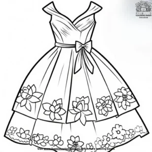 Spring fashion trends coloring pages