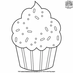 Sprinkle Cupcake Emoji Coloring Pages