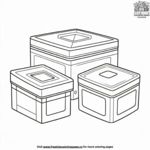 Square Box Coloring Pages