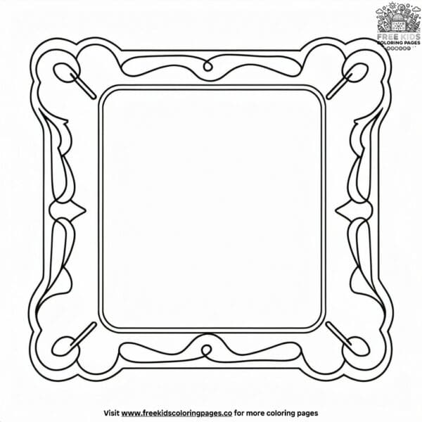 Square friends coloring pages