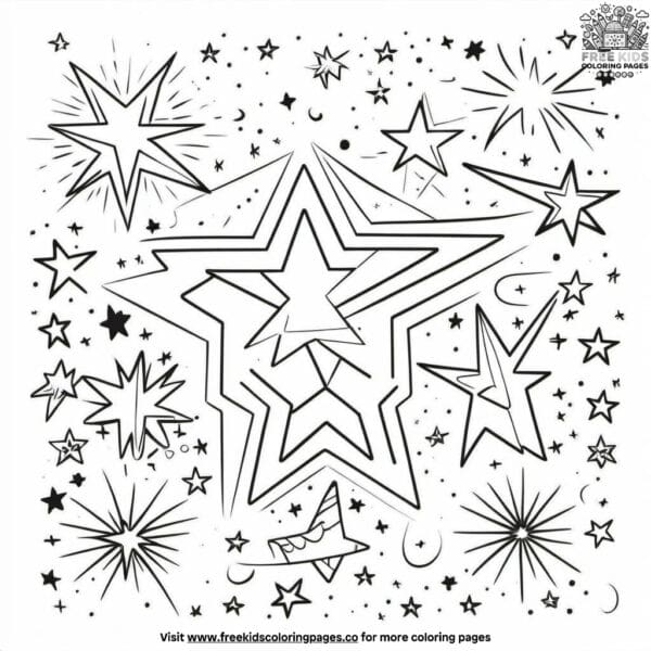 Star sparkle coloring pages