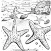 Starfish and Seashells Coloring Pages