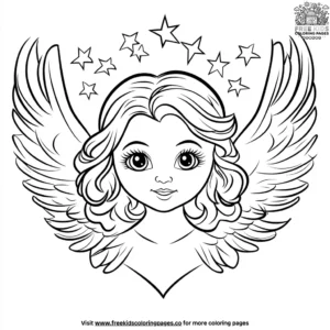 Starry Eyed Angel Coloring Pages