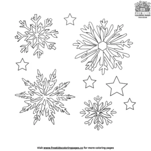 Starry Snowflake Coloring Pages