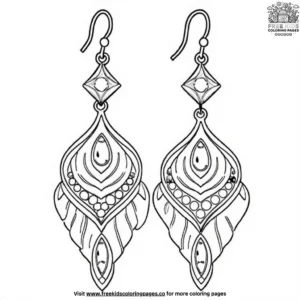 Statement Earrings Coloring Pages