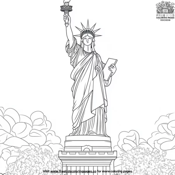 Statue of liberty coloring pages