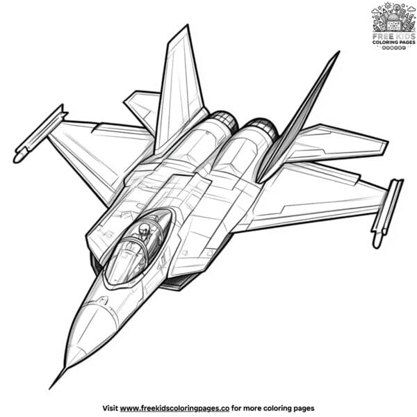 Stealth fighter coloring pages